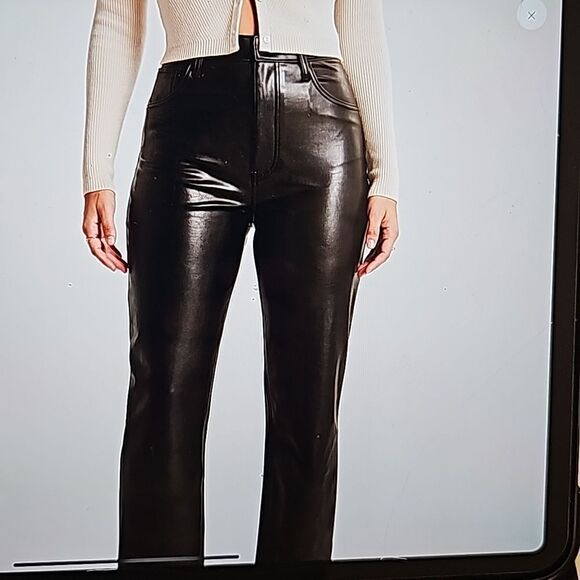 - Abercrombie and Fitch vegan leather jeans size 25 - Picture 1 of 11